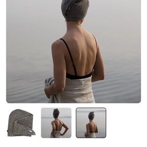 Elegant Gray Women's Hair Towel Wrap Spa/Sauna
